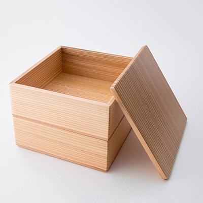 ふるさと納税 大館市 【秋田杉工芸品】箱ものお重2段 : さとふる