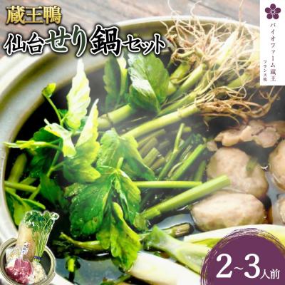 ふるさと納税 蔵王町 [先行予約]蔵王鴨 仙台せり鍋セット2〜3人前 [04301-0121]