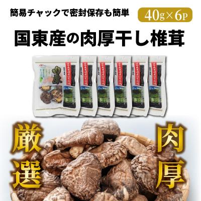 ふるさと納税 国東市 国東産の肉厚干し椎茸(冬〓 どんこ)40g×6袋(チャック付き)_29058A_1