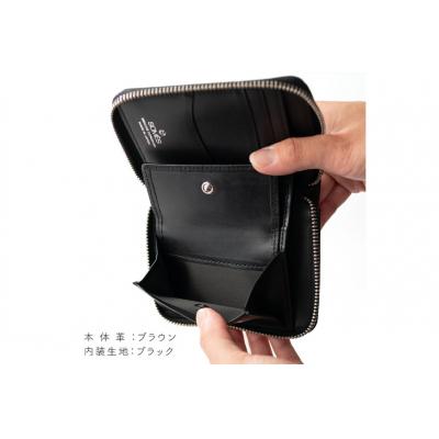ふるさと納税 砂川市 SOMES 財布 ラウンド 札入れ (ブラウン)DM-09 [12260761-a]の画像