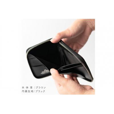 ふるさと納税 砂川市 SOMES 財布 ラウンド 札入れ (ブラウン)DM-09 [12260761-a]の画像