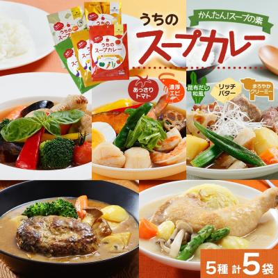 ふるさと納税 札幌市 スープカレーの素 うちのスープカレー 贅沢5種セット 計5袋_hs299-046