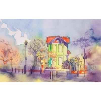 ふるさと納税 横浜市 横浜の手描き水彩画作品 No,457の画像
