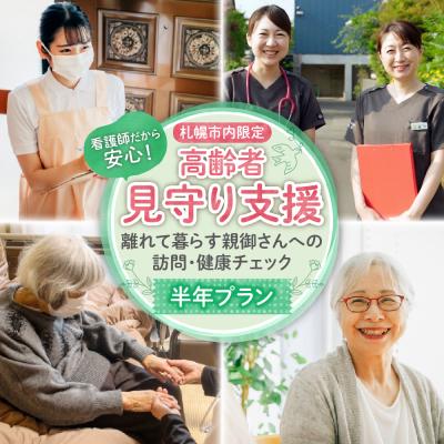ふるさと納税 札幌市 看護師だから安心!高齢者見守り支援〜親御さんへの訪問・健康チェック〜半年プラン_hs330-002