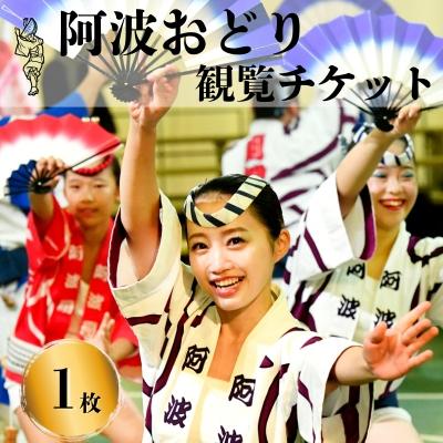 ふるさと納税 鳴門市 阿波おどり 観覧チケット1枚[tonaru SETO]