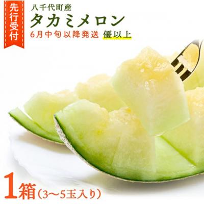 ふるさと納税 八千代町 [先行受付]2026年6月中旬以降発送 タカミメロン 優以上 1箱 3〜5玉入 [CL002ya]