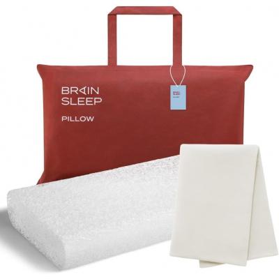 ふるさと納税 玖珠町 ブレインスリープ ピロー LOW ( 9グラデーション )+ カバー ストーングレー