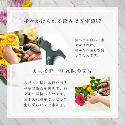ふるさと納税 三条市 生花はさみ ハンドクリエーションF170黒刃 アトモスグリーン 花鋏 [坂源] 【011S297】_2