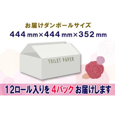 ふるさと納税 富士市 定期便 【全4回】トイレットペーパーダブル 12R×4P 長巻きカラーロール [sf077-106]の画像