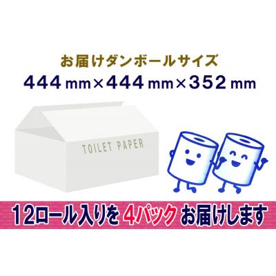 ふるさと納税 富士市 定期便 【全4回】トイレットペーパー ダブル 12個×4パック 長巻きロール [sf077-109]の画像