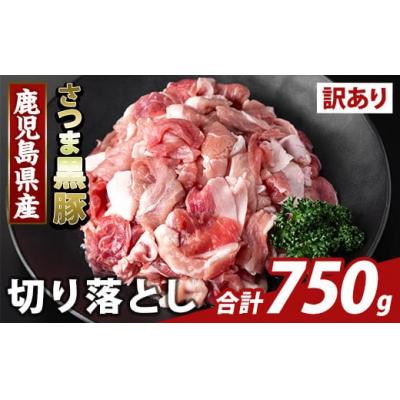 ふるさと納税 霧島市 [訳あり]鹿児島県産 さつま黒豚切り落とし(計750g) [ふるさと産直バザール]K-429-A