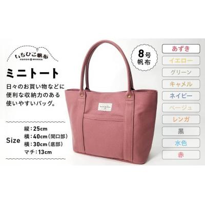ふるさと納税 栃木市 [いちひこ帆布] ミニトート/あずき