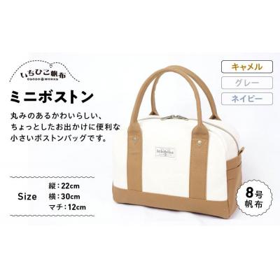 ふるさと納税 栃木市 [いちひこ帆布] ミニボストン/キャメル