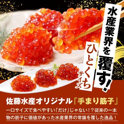 ふるさと納税 豊富町 佐藤水産の豊富産の手まり筋子と鮭さざ浪漬 ・口福便セットA 全3回の画像