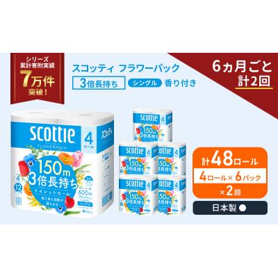 ふるさと納税 岩沼市 定期便 トイレットペーパー シングル 3倍長持ち 48R《計2回》 [No.5704-1180]_1