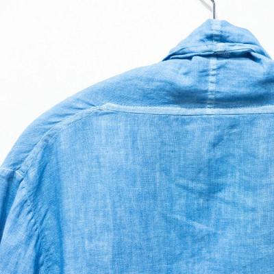 ふるさと納税 石垣市 【石垣島の藍染工房】羽織ロング 1着【手作り】【ブルー】【Lサイズ】の画像