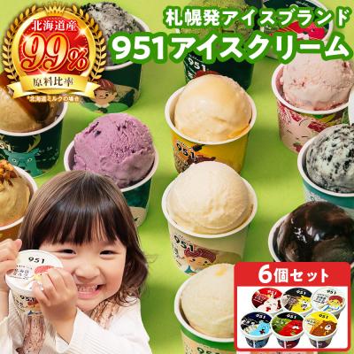 ふるさと納税 札幌市 951アイスクリーム 6個セット_hs359-001