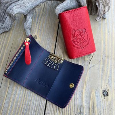 ふるさと納税 東広島市 [広島ジビエレザー×広島東洋カープ]東広島産天然鹿革 5連キーケース