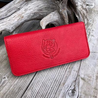 ふるさと納税 東広島市 [広島ジビエレザー×広島東洋カープ]東広島産鹿革使用 長財布