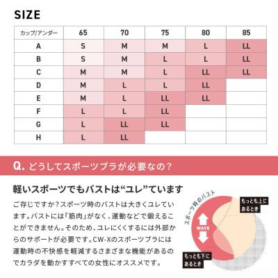 ふるさと納税 京都市 【ワコール】CW-X 運動競技ゆれ世話をするブラジャー(M大きさ)黒いこと