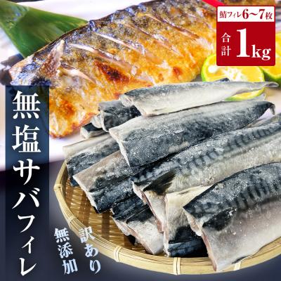 ふるさと納税 石巻市 &lt; 訳あり &gt; 無塩サバフィレ 1kg 無添加 魚 さばフィーレ 無塩 冷凍 不揃い 規格外 焼き魚