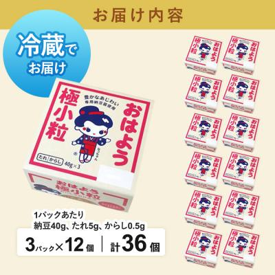 ふるさと納税 美郷町 ヤマダフーズ おはよう 極小粒 ミニ 3パック×12個(計36個)|01_ymf-163601の画像