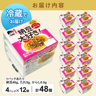 ふるさと納税 美郷町 ヤマダフーズ 納豆大好きやわらか極小粒ミニ4パック×12個(計48個)|01_ymf-204801の画像