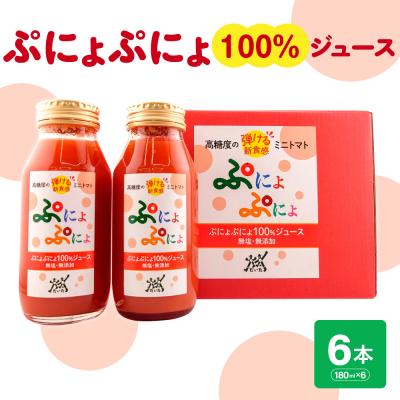 ふるさと納税 五所川原市 トマトジュース 食塩無添加 ストレート 180ml×6本 ミニトマトジュース 無塩 五所川原市