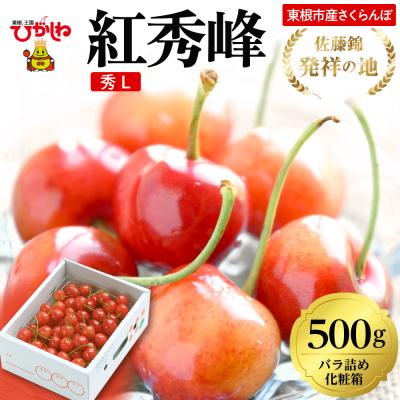 ふるさと納税 東根市 2026年 東根産さくらんぼ「紅秀峰」500gバラ詰め 秀品 Lサイズ