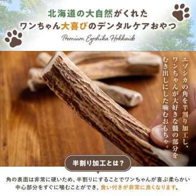 ふるさと納税 津別町 プレシカ 鹿の角 LLサイズ(15センチ半割り1本)3袋 | 北海道 津別町の画像