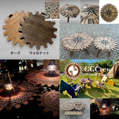 ふるさと納税 下呂市 【ウォルナット】ミドルテーブル Deepshadow 机 彫刻 キャンプ【93-7【1】】_2