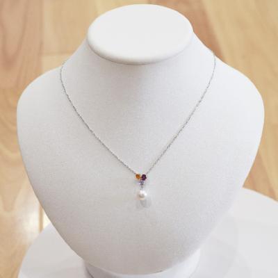 ふるさと納税 天草市 真珠 ネックレス 9-9.5mm ホワイトピンク シトリン ガーネット アメジスト_S101-398_2