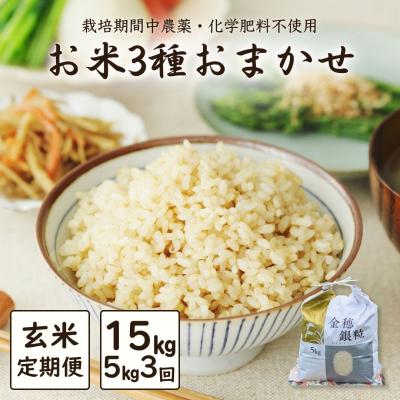 ふるさと納税 南相馬市 [定期便]白米おまかせ3品種 令和7年産 新米 5kg×3か月[121237-015-01]