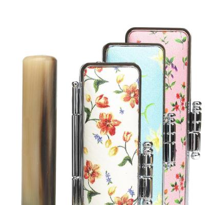 ふるさと納税 阿賀野市 [選べるサイズ]オランダ水牛印鑑1本とフラワーリッチケースセット