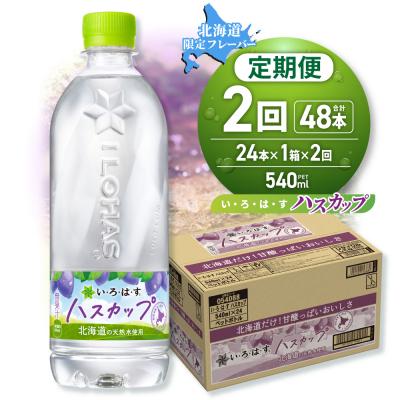ふるさと納税 札幌市 [2ヶ月定期便]い・ろ・は・す ハスカップ 540mlPET×24本_hs137-134