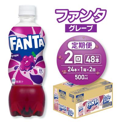 ふるさと納税 札幌市 [2ヶ月定期便]ファンタ グレープ 500mlPET×24本_hs137-206