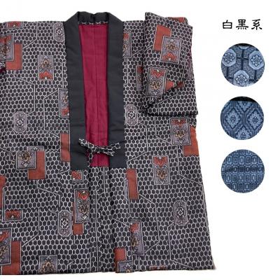 ふるさと納税 湯沢市 手作り雪国「どんぶく」白黒系 絹の綿入 半天 柄お任せ[F16102]