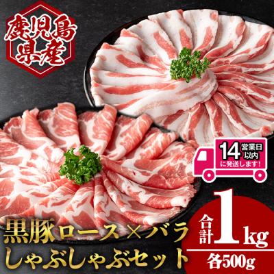 ふるさと納税 曽於市 鹿児島県産黒豚肩ロース×バラしゃぶしゃぶセット (合計1kg・各500g)