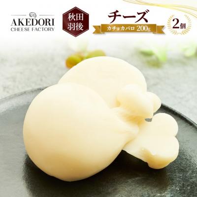 ふるさと納税 羽後町 チーズ「カチョカバロ200g」2個