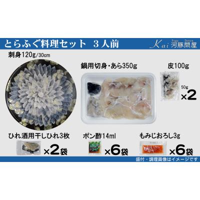 ふるさと納税 下関市 とらふぐ料理 セット 3人前 刺身 ふぐちり KA-OK102