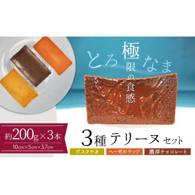 ふるさと納税 碧南市 (約200g)ピスタチオ・ヘーゼルナッツ・濃厚チョコの3種のテリーヌセット