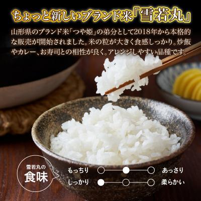 ふるさと納税 大江町 《4ヶ月定期便》山形県産 無洗米 令和7年産 雪若丸 5kg×4ヶ月(計20kg) 036-T22の画像