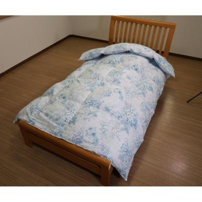 ふるさと納税 出雲市 立体キルト羽毛ふとん　ローラ　ブルー色_1