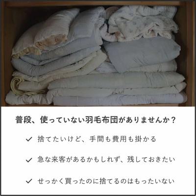 ふるさと納税 出雲市 洗える 寝袋 【打ち直し】 使っていない布団を再利用 羽毛布団 肌掛け シングル 羽毛布団→寝袋1枚_2