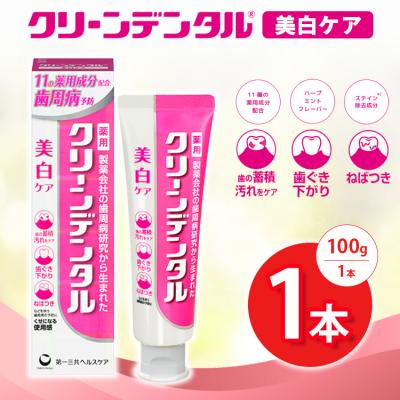 ふるさと納税 相模原市 クリーンデンタル 美白ケア 100g 1本 | 歯磨き粉 歯磨き ハミガキ デンタルケア フッ素