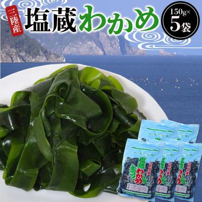 ふるさと納税 山田町 三陸山田産 塩蔵 わかめ 150g×5袋 ワカメ