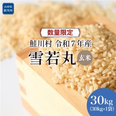 ふるさと納税 鮭川村 ★数量限定★2025年産 雪若丸[玄米]30kg(30kg×1袋)<配送時期指定可>鮭川村