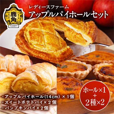 ふるさと納税 鹿角市 アップルパイホールセット 14cmホール +パイ2種×2個[レディースファーム]