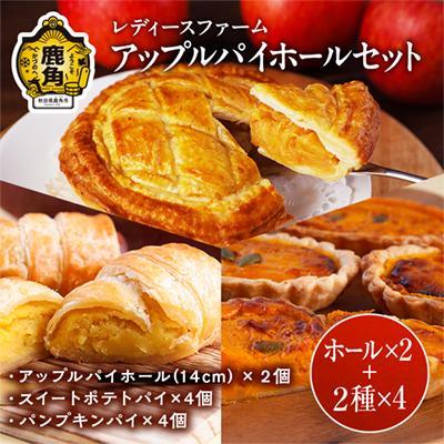 ふるさと納税 鹿角市 アップルパイホールセット 14cmホール×2個 +パイ2種×4個[レディースファーム]