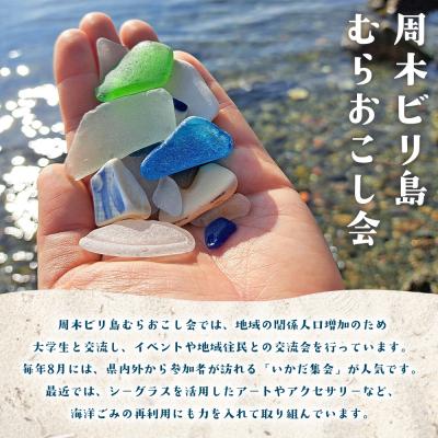 ふるさと納税 西予市 \u003c記念シーグラスアート\u003e A4サイズ シーグラス インテリア オリジナル 手作り_3